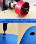 Rain Barrel Spigot Kit With Hole Saw, PVC Bulkhead Fitting, Ball Valve, Thread Seal Tape, And Garden Hose Male Threaded Adapter