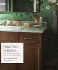 Genta Chrome Adjustable Widespread Two Handle Bathroom Faucet With Valve Included on wooden vanity in elegant bathroom