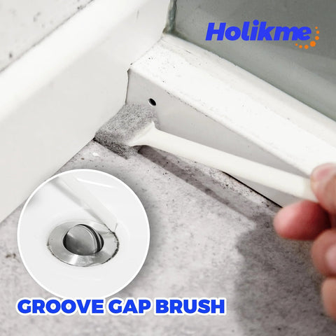 Groove gap brush, green Holikme, 6-pack kitchen cleaning brushes, side view