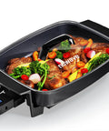 Medley XL Digital Electric Skillet Family Size Griddle With Glass Lid 100 To 425F Precision Heating 7 Qt Nonstick Cooking