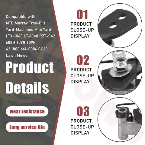 Close-up of Left Hand Brake Assembly Kit With Brake Disc And 2 Pucks For MTD Murray Troy-Bilt Yard Machines