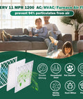 9 Pack 16x20x1 Air Filters With Reusable ABS Frame Deep Pleated MERV 11 MPR 1200 FPR 6-8, family relaxing, filter icons