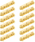 Heavy Duty 90 Degree Antique Flush Cabinet Hinges for Small Wooden Jewelry Boxes and Craft Storage Boxes, gold, shown in rows