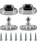 Dead Set Secure Heavy Duty Aluminum RV Door Holder And Trailer Latch For Camper And Cargo Van with rubber socket and screws.