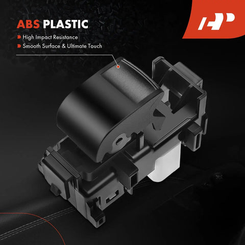 Black ABS plastic power window switch for Scion XB TC and Toyota models including Highlander Matrix Camry Corolla RAV4 Sequoia Tacoma Tundra Yaris Front Right or Rear Passenger Side Drop in Replacement 8481052030 8481006060