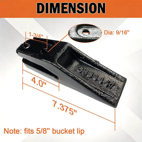 Trenching Bucket Teeth For 5/8 Inch Lip Machines, Bolt-On Unitooth, Fits Excavators Backhoes Skid Steers Mini Excavators