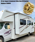 16 Tooth Spur Gear Replacement Part 238893 For Slide Out RV Campers shown above an RV with extended slide-out