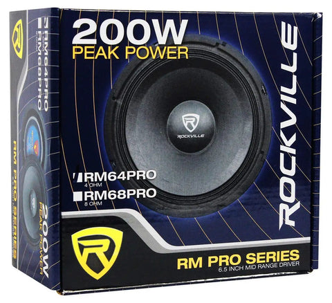 Premium Dope 6.5 Inch 4 Ohm Mid Bass Midrange Car Speakers 4 Pack Featuring Hella Clear Kevlar Cones And 100 Watt RMS Power To Crank Out Loud Sound With Fire Audio Swaps And Deep Bass Punch