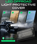 52 Inch LED Light Bar Combo 200W Off Road Lights For Truck UTV ATV Dual Row Flood And Spot Beam Weatherproof IP68 Marine Grade Long Range High Power Beast Mode 4x4 SUV Boat Roof Rack All Weather Tough Build protective cover for LED off-road light bar