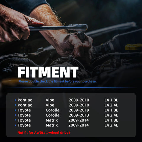 Mechanic working on engine, fitment guide for Toyota Fuel Pump Assembly For Corolla Matrix Vibe 1.8L-2.4L Engines 2009-2019