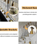 Premium Clear Acrylic Stair Spindles Deck Railing Kit With Slick Transparent Finish And Straight Up Easy Install Hardware For Modern Staircase Baluster Upgrade Kits, showcasing thickened stainless steel base and adjustable brackets.