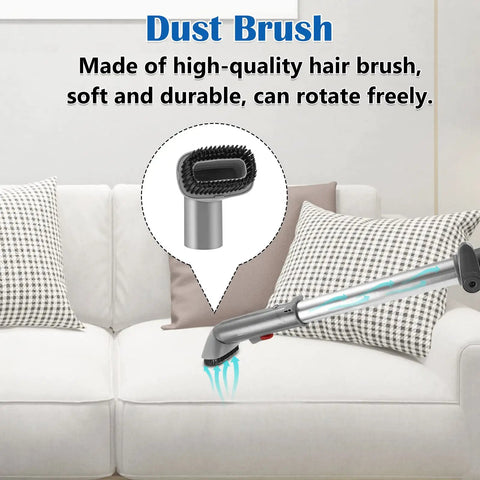 3 Pack Crevice Tool, Dust Brush And Upholstery Tool Attachment for Lift Away Vacuum Cleaners on sofa