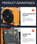 Heat dissipation system and control panel of Heavy Hitting Mini Portable Hydraulic Concrete Pump for reliable job site use.