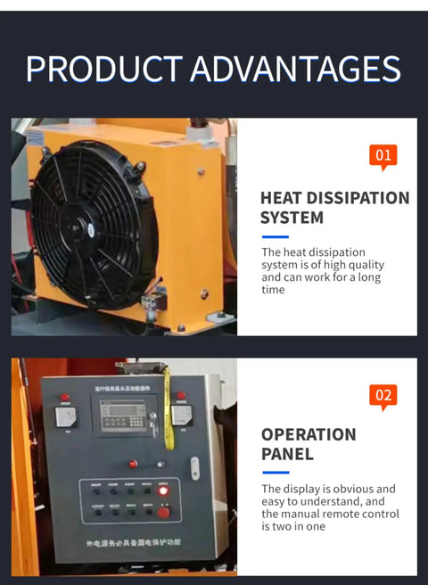 Compact Mini Concrete Pump Trailer For Shootin Smooth Mortar And Material Delivery showing heat dissipation system and operation panel.