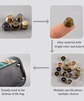 Thirty Pack Screw Back Rivet Studs Zinc Alloy Nail Head Hardware Tough As Nails Metal Spikes on leather bag bottom