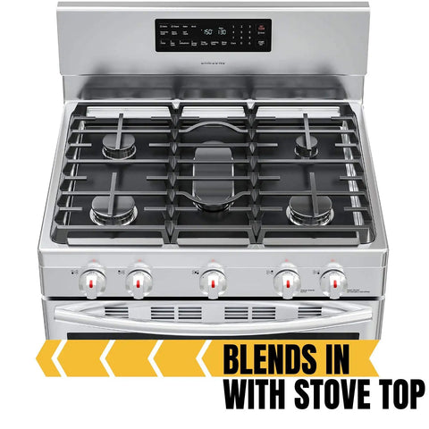 Reusable Gas Range Protectors For 5 Burner Stove With Nonstick Surface Washable And Hassle Free Clean Stove Top Covers For Gas Burners Fits Samsung Range Heavy Duty Black on stove