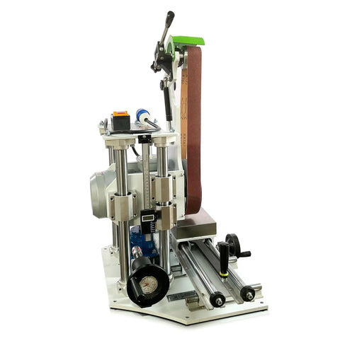 Badass 1500W Variable Speed Belt Grinder Sander 2X48 Inch with metal frame and heavy-duty sanding belt for precise grinding.