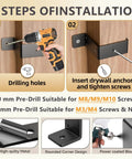 Installation of Beefy 4x4 Post Brackets Set 8 Pack U Fence Brackets For 3.5x3.5 Inch Wood Posts 12 Gauge Steel Strap Ties Black Powder Coat