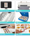 Process steps for using Top Shelf DTF Transfer Film Roll 13x328ft Direct To Film For T Shirts And Textiles, Single Sided Glossy Clear PET Paper.