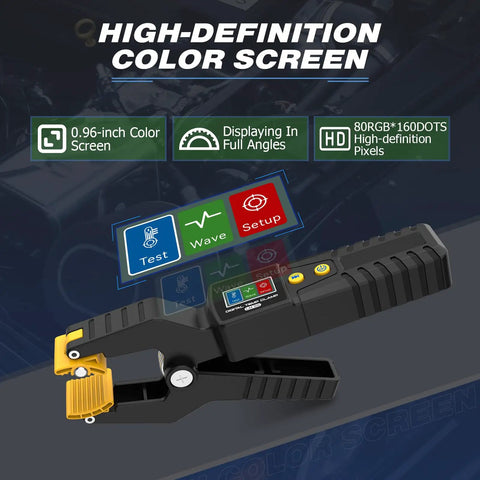 HVAC Digital Thermometer With Real Time Temp Clamp For Heating And Cooling Systems, color screen, clamp jaw