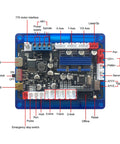 GRBL control board for Red CNC Router Kit With Easy Assembly Aluminum Profile Frame showing motor and axis connections