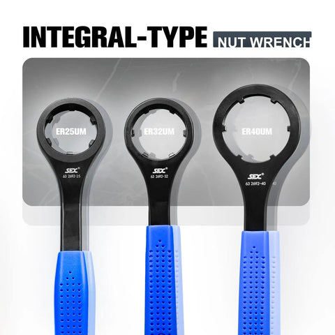 Pro Grade ER Nut Wrench Set For ER25UM ER32UM ER40UM Collet Chuck Lathe CNC Clamping Nut Heavy Duty Carbon Steel