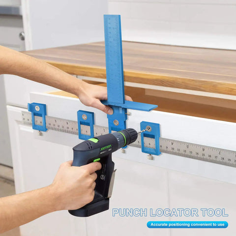 Adjustable Cabinet Hardware Jig With Quick Release Drill Guide For No Fuss Precise Hole Spacing And Dowelling A Handy Wood Drilling Template For Installing Handles And Knobs On Doors And Drawers