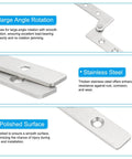 Rotating Pivot Door Hinges Set Four Pack 360 Degree Hidden Stainless Steel Hardware for Secret Doors and Bookcases close-up