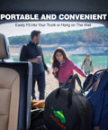 Level 2 EV Charger, 40 Amp Electric Car Charging Beast, 240V Portable EV Charger With 25 Ft Heavy Duty Cable, Nema 14-50 Plug, Quick Juice Fast Fill For All Sae J1772 Rides And Hybrids Today in car trunk with backpacks.