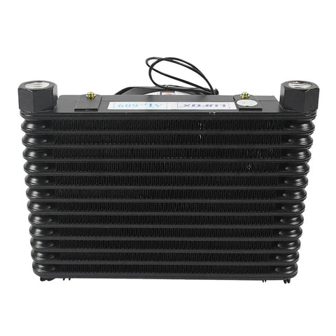 Beefy Oil Cooling Heat Exchanger Radiator Oil Cooler Plate For Hydraulic Systems With 0.8KW Cooling Power And 10 L Per Minute Flow Lightweight 2.3kg DC12V Wide Application