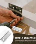 Installing 30 Pieces Stainless Steel 2 Inch Cabinet Door Hinges Set For Furniture And Cabinets Durable Rust Resistant Silver Metal Home Hardware