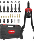 3 In 1 Rivet Nut Tool Kit With 14 Inch Rivet Gun And Six Metric Mandrels M3 M4 M5 M6 M8 M10 Plus Rugged Carrying Case