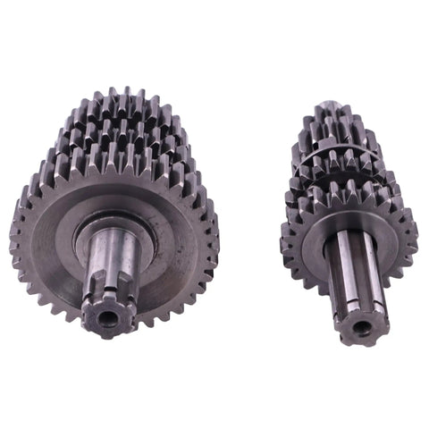 Transmission Gearbox Gear Spindle For TC Motor YX110 YX125 50cc 110cc 125cc Engine Pit Dirt Bike Replacement Part, two metal gears