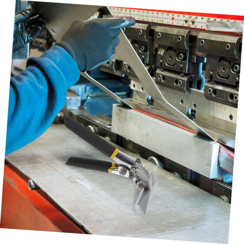 Manual Metal Bender For Sheet Metal Projects Hemming Pliers With Non Slip Handle and Straight Jaw Hand Seamer on metalworking station