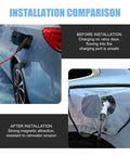 Universal Ev Charger Port Cover Waterproof All Weather Guard Top Shelf Slick Build Beats Rain And Snow keeps charging port safe pre and post installation.