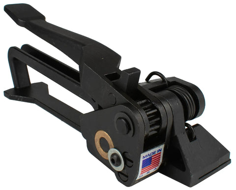 Beefy Steel Strapping Tensioner For Round And Irregular Loads EP1610 Pusher Tensioner, heavy-duty tool side view