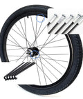 Stainless Steel Bike Spokes And Nipples 12G 130mm Black 10 Pack For Mountain Road And Hybrid Bikes wheel and spoke close-up