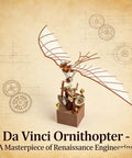 Da Vinci Flapping Wing DIY Model Kit 3D Metal Wind Up Ornithopter Battery Free Mechanical Flying Machine For Adults Renaissance