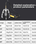 Heavy Duty Hydraulic Bearing Puller With Hand Pump For Serious Wheel Bearing Removal and Badass Auto Gear Disassembly Tool with detailed parameters.