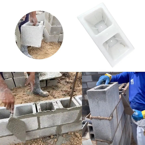 Concrete Hollow Brick Mold for DIY Garden Walls and Borders, Durable ABS Plastic Cement Mold in use for building walls
