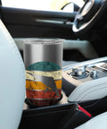 Hang Gliding Retro Flying Vintage Hang Glider Stainless Steel Insulated Tumbler in car cup holder, sky riders design for on the go