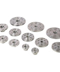 Shop Grade 4 Inch Wood Lathe Steel Faceplate With 1x8 Tpi Spindle Thread Tough As Nails Heavy Duty Alloy Chuck set of 12 faceplates.