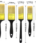 Do It All 30 Piece Paint Brush Set With Multi Size Flat And Angled Brushes, Black Handles, 1 to 3 Inch Width, for Various Painting Needs.