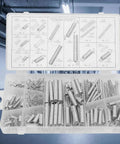 200 Piece Extension Compression Spring Assortment Kit Galvanized Steel Heavy Duty Metal Springs Set For Home Repair, Auto Maintenance, And DIY Projects With High Resilience And Tough Build To Handle Any Fixing Job, open case