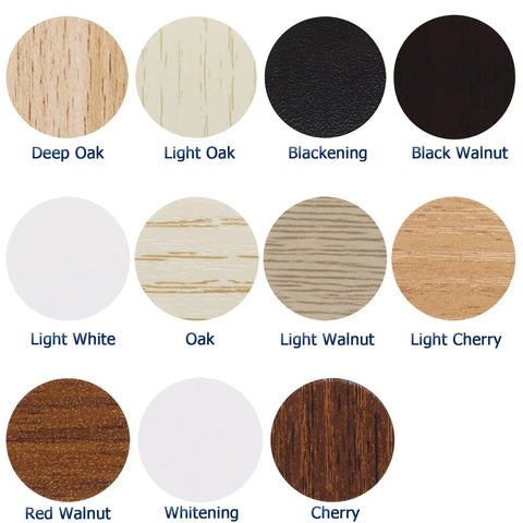 Top Notch 108 Piece Self Adhesive Screw Hole Plugs 20Mm Black Walnut Wood Grain Finish For Furniture Cabinet Wardrobe Desk Decorative color swatches