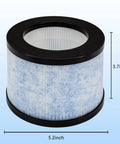 Replacement Air Filter 2 Pack For MK01 MK06 And Compatible Purifiers, Fits AROEVE MK01 MK06, showing filter dimensions.