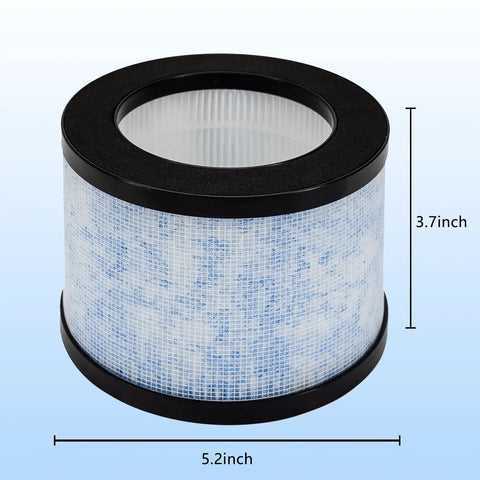 Replacement Air Filter 2 Pack For MK01 MK06 And Compatible Purifiers, Fits AROEVE MK01 MK06, showing filter dimensions.