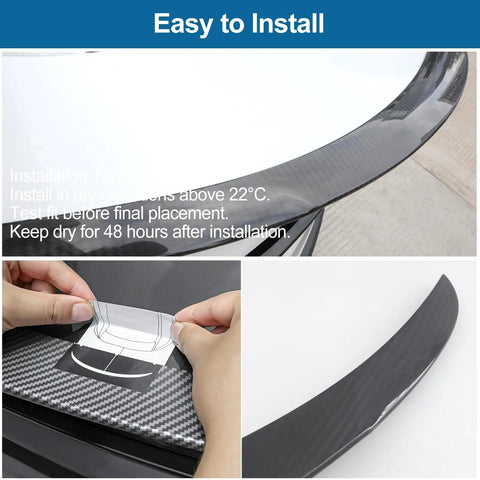 Easy installation tips for Kick Out Your Setup With This Dope No Drill Rear Spoiler For Tesla Model Y Juniper Refresh.