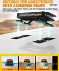 Magnetic Roof Mount Pads Kit for Cars, Trucks and SUVs, Heavy Duty Aluminum Roof Ready, 4 Pack With Double Sided Adhesive