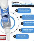 Twist And Grout Reviver Premixed Tile Repair For Bathroom, Shower And Kitchen With Smoothing Tool Light Gray 8.8 Fluid Ounces tube